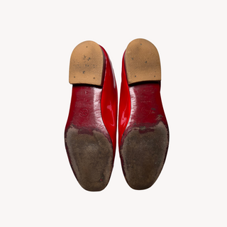 Chanel: Vintage Red Patent CC Ballet Flats (36)