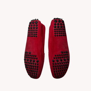 Manolo Blahnik: Vintage Red Suede Loafers (38)