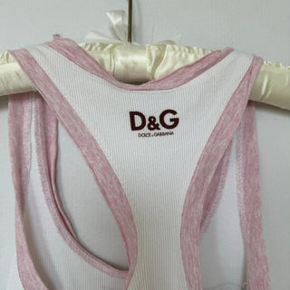 D&G: Vintage "Freedom" Lace Trim Graphic Tank