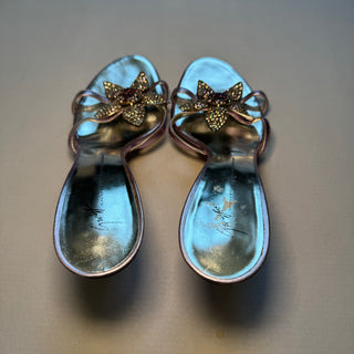 Giuseppe Zanotti: Vintage Statement Flower Kitten Mules