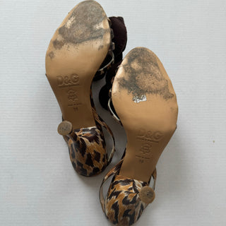 D&G: Vintage Leopard Print Flower Heels (38)