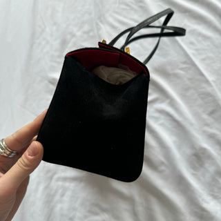 Fendi: Vintage Black Suede Box Bag