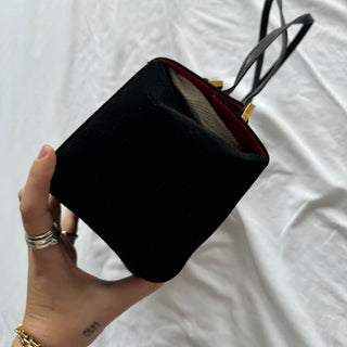 Fendi: Vintage Black Suede Box Bag