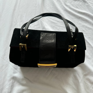 Fendi: Vintage Black Suede Box Bag