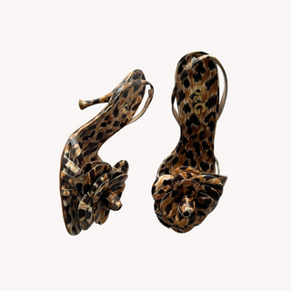 D&G: Vintage Leopard Print Flower Heels (38)