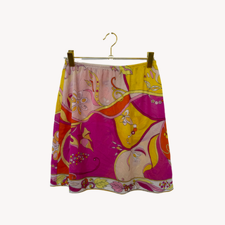 Emilio Pucci: Vintage Pink & Orange Pattern Skirt